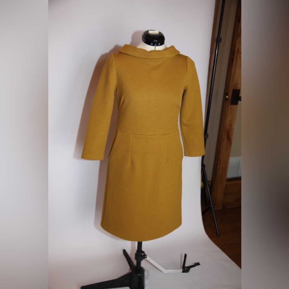Boden Mustard Long Sleeve Dress